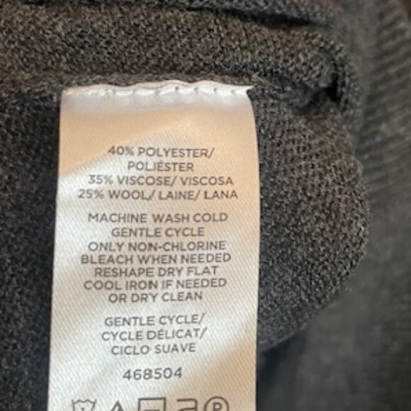 LOFT Charcoal Gray Button-Down Cardigan, Size XL - Picture 4 of 5